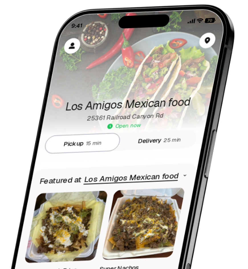 Los Amigos Mexican food app preview