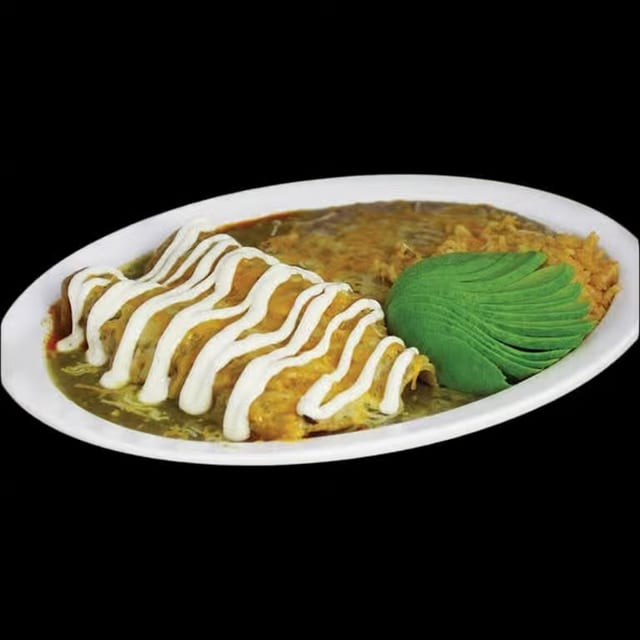 Chicken Enchiladas Verdes Combo.